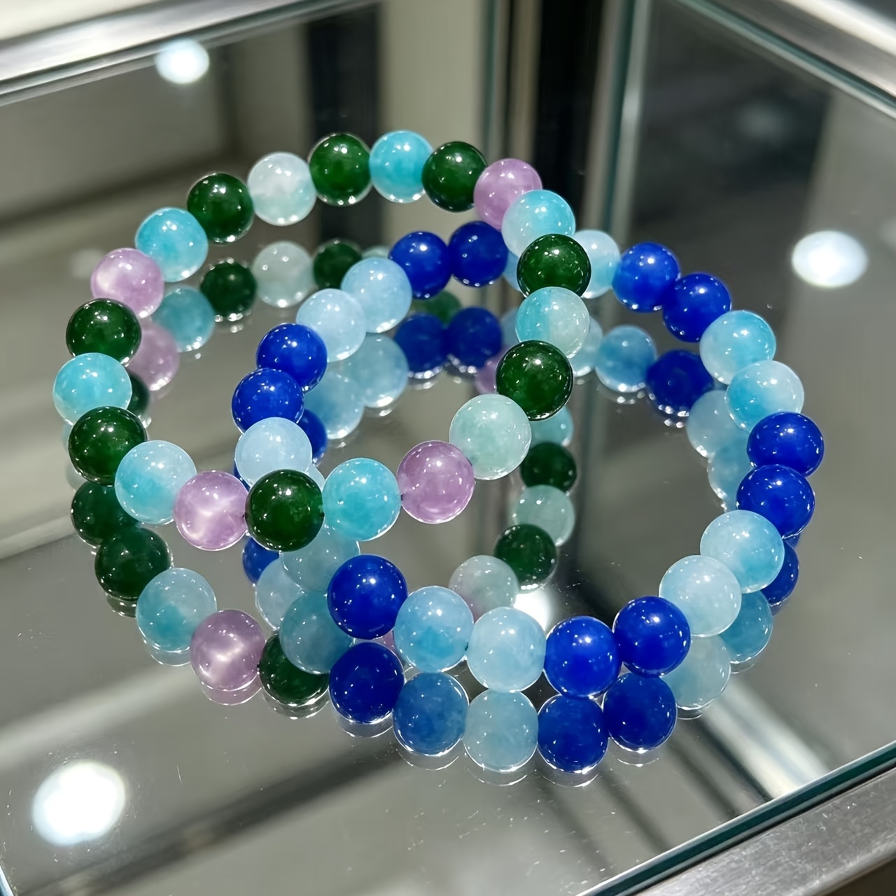 Natural Stone Bracelets Set, Positive Emotion Transformation
